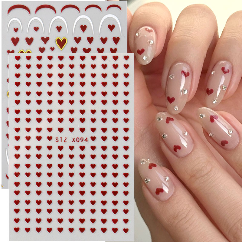 2pcs Mini Love Heart Nail Art  - огляд і ціна Nail Art Valentines Day