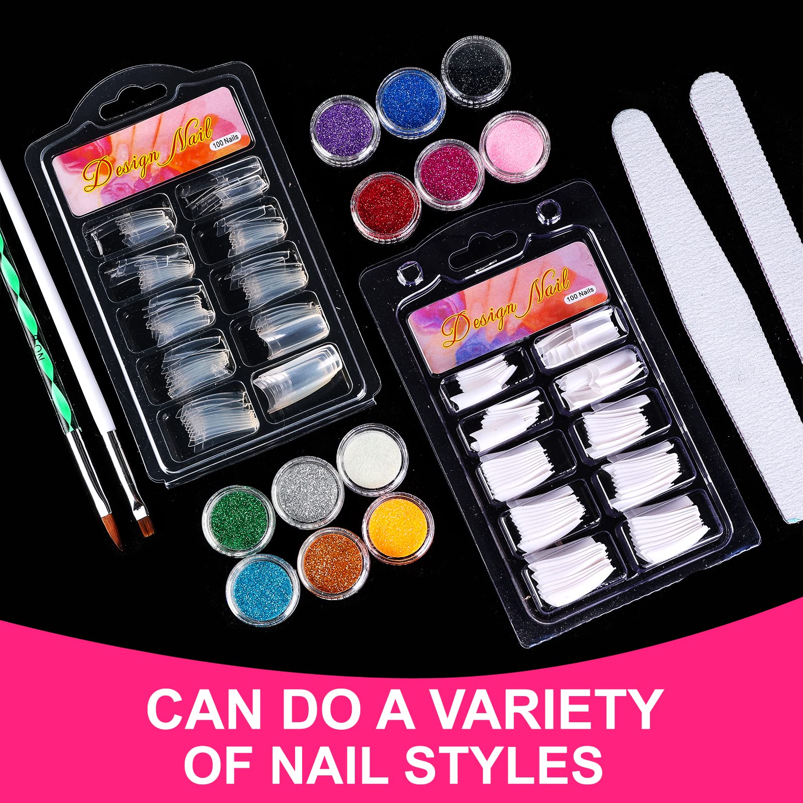 Acrylic Nail Kit, Acrylic Powd - огляд і ціна Nail Art Valentines Day