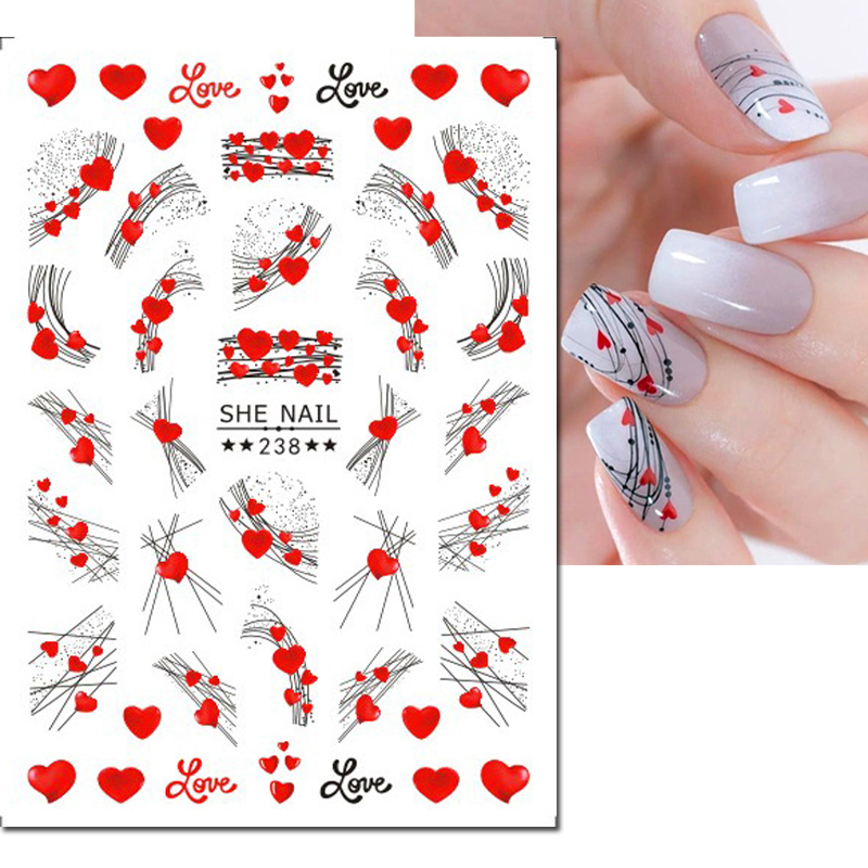 3d Nail Art Decals Geometric L - огляд і ціна Nail Art Valentines Day