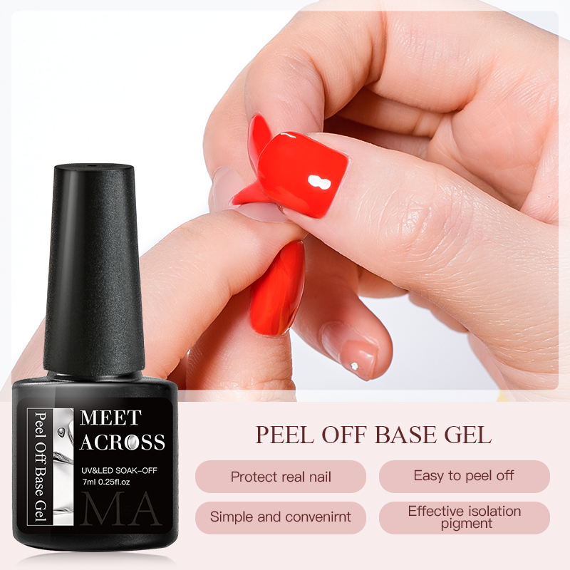 MEET ACROSS 7ml Peel Off Gel B - огляд і ціна Peel Off Base Coat