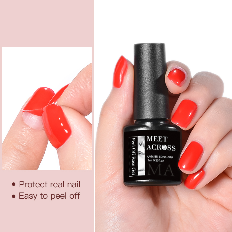 MEET ACROSS 7ml Peel Off Gel B - огляд і ціна Peel Off Base Coat