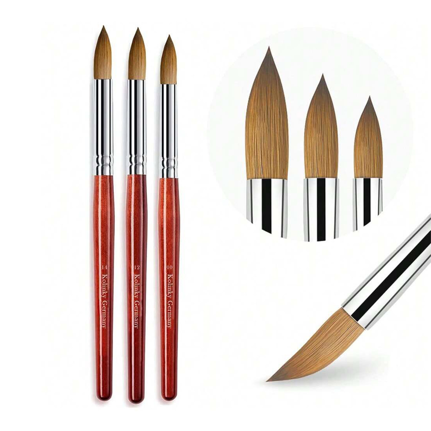 3PCS Kolinsky Mahogany Stem Ac - огляд і ціна Nail Art Mahogany