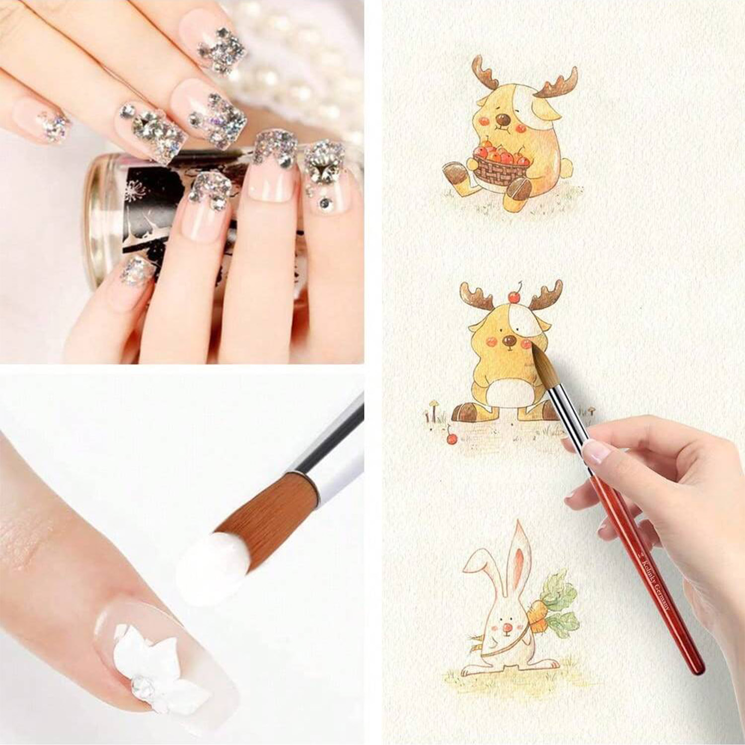 3PCS Kolinsky Mahogany Stem Ac - огляд і ціна Nail Art Mahogany