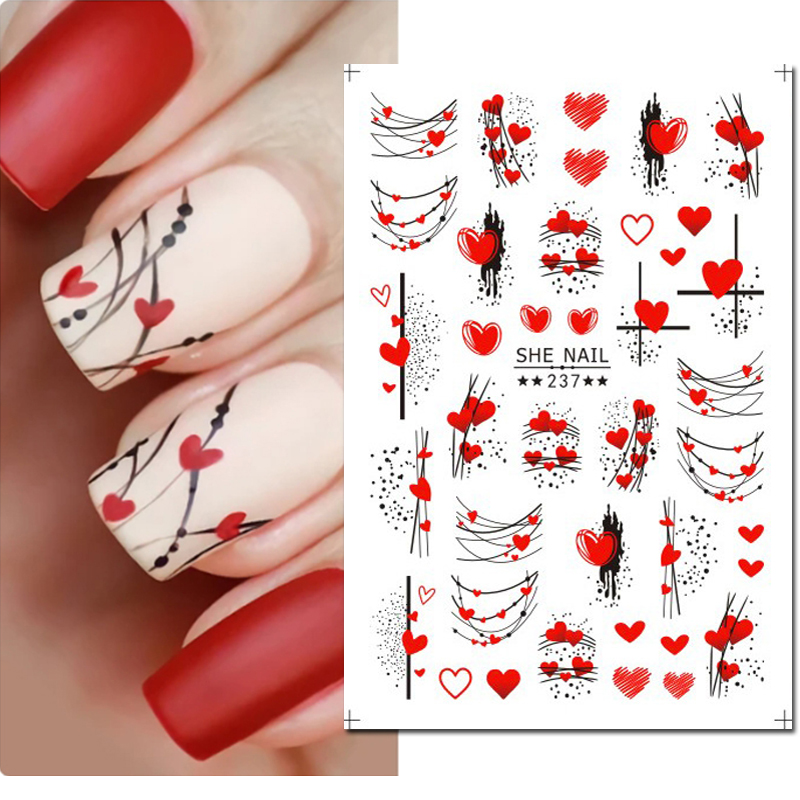 3d Nail Art Sliders Stickers V - огляд і ціна Nail Art Valentines Day