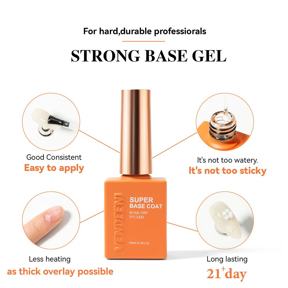 Vendeeni TPO HEMA FREE Super B - огляд і ціна Peel Off Base Coat