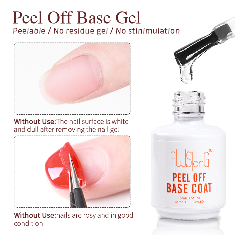 AWStorG 15ML Peel Off Base Coa - огляд і ціна Peel Off Base Coat