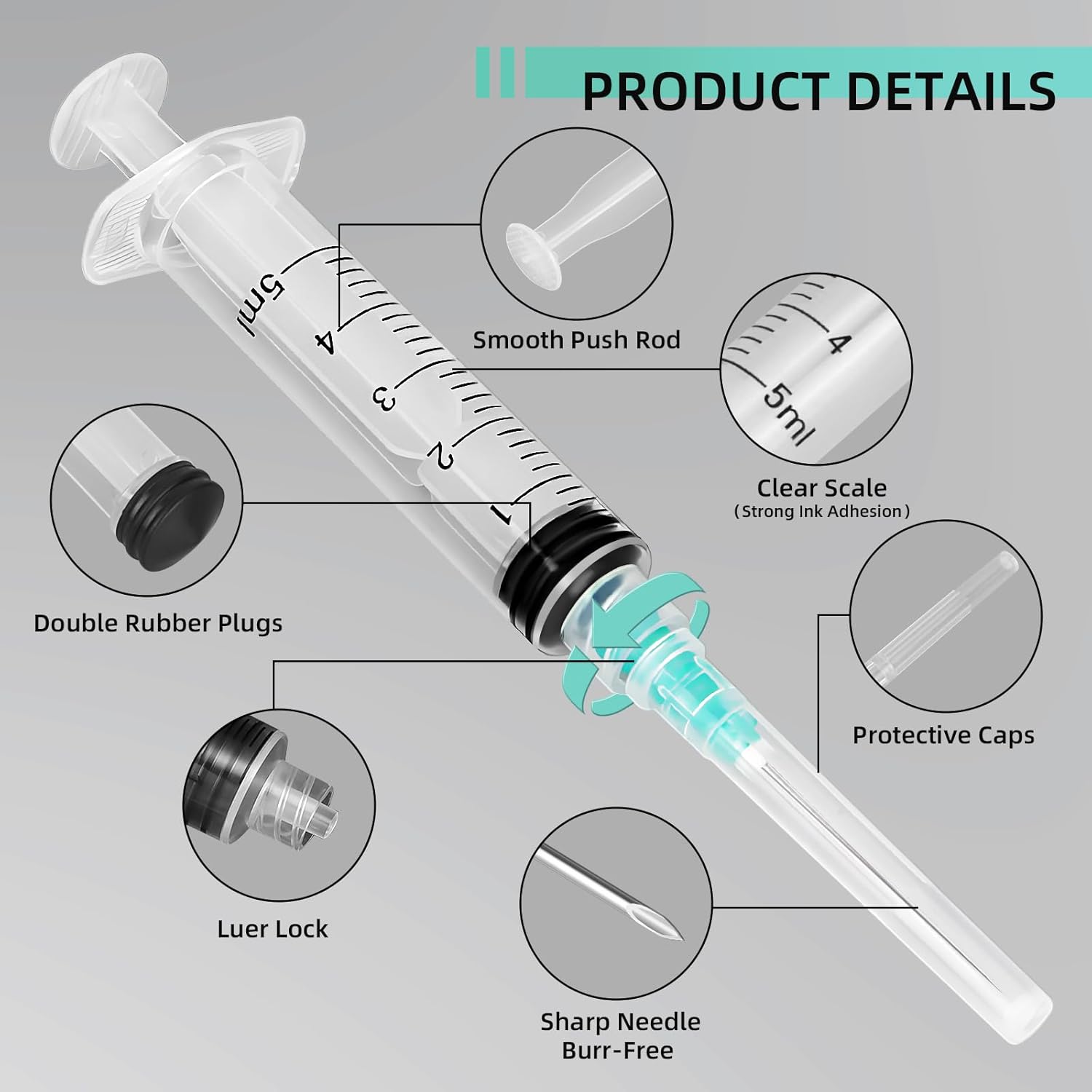 5ml Luer Lock Syringe, Suitabl - огляд і ціна Nail Art Quirky