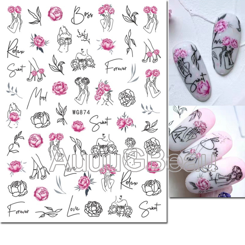 3d Nail Art Decals Valentine G - огляд і ціна Nail Art Valentine