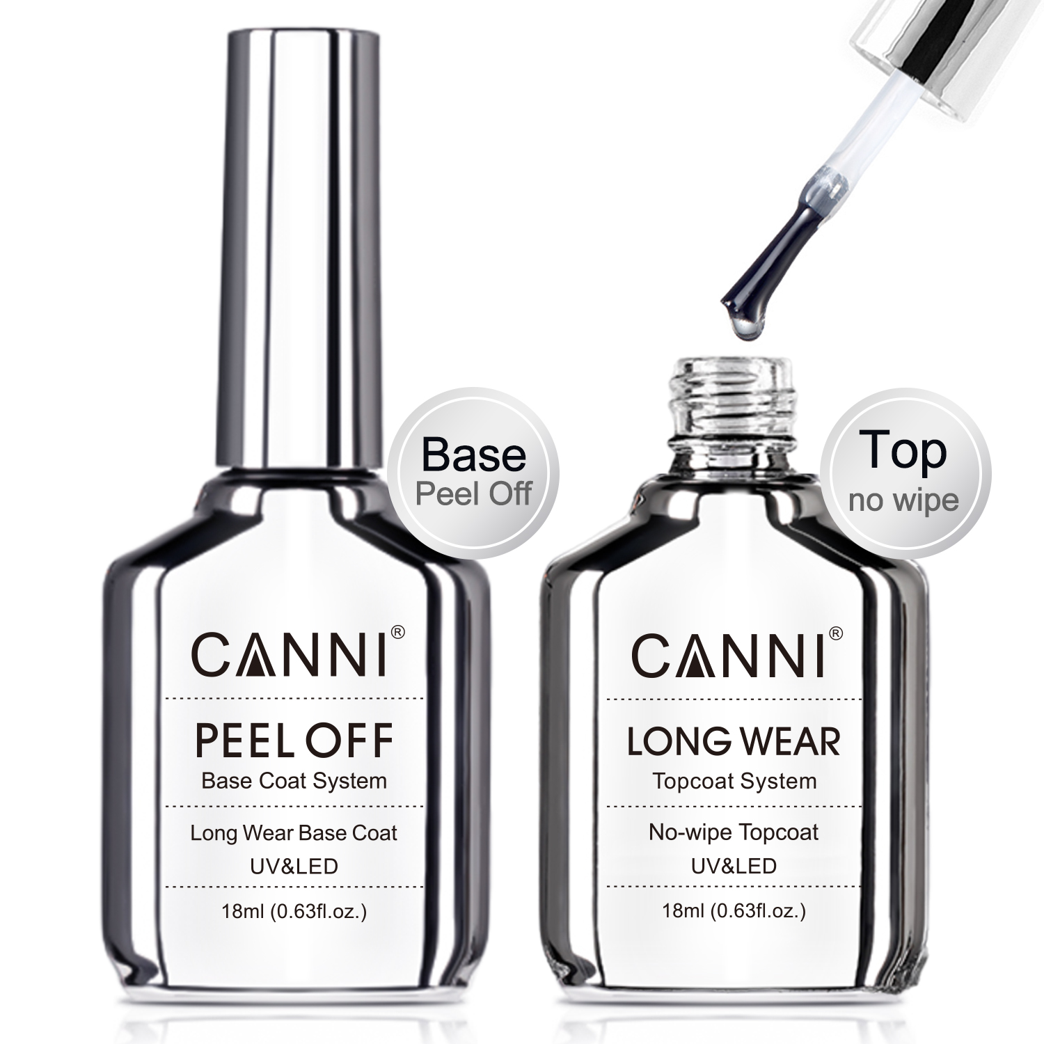 Canni TPO FREE HEMA FREE 18ml  - огляд і ціна Peel Off Base Coat