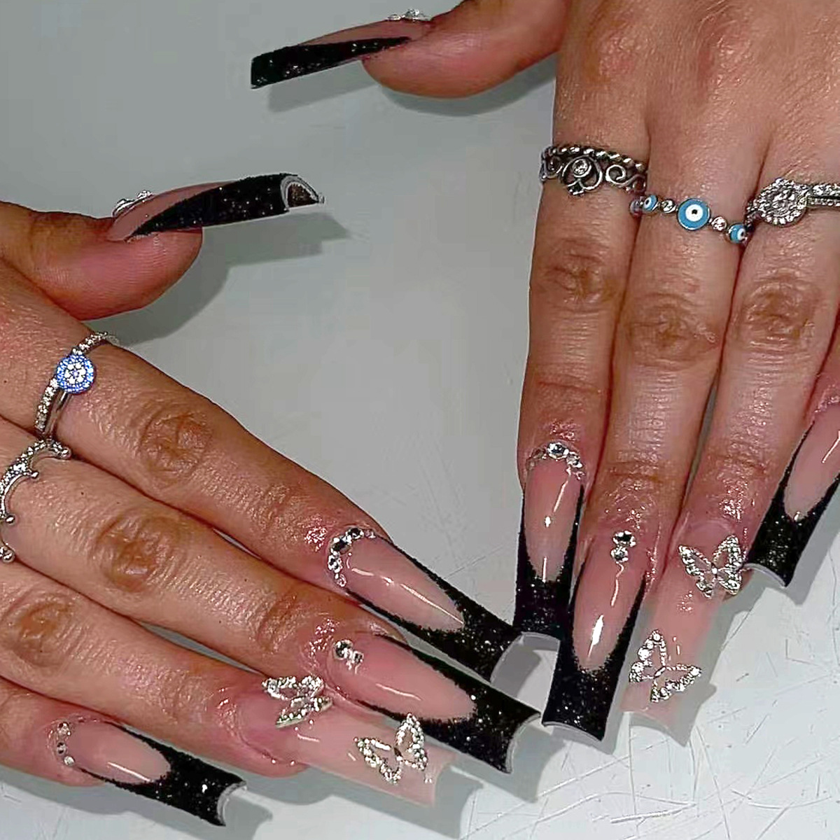 24pcs Black French Fake Nails  - огляд і ціна Nail Art Quirky