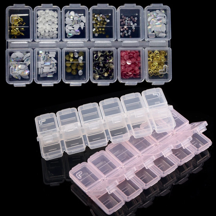 12 Compartments Plastic Rhines - огляд і ціна Nail Art Quirky