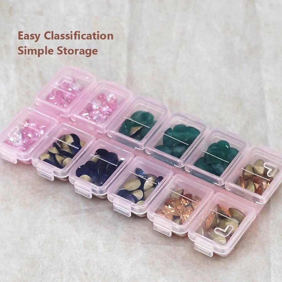 12 Compartments Plastic Rhines - огляд і ціна Nail Art Quirky