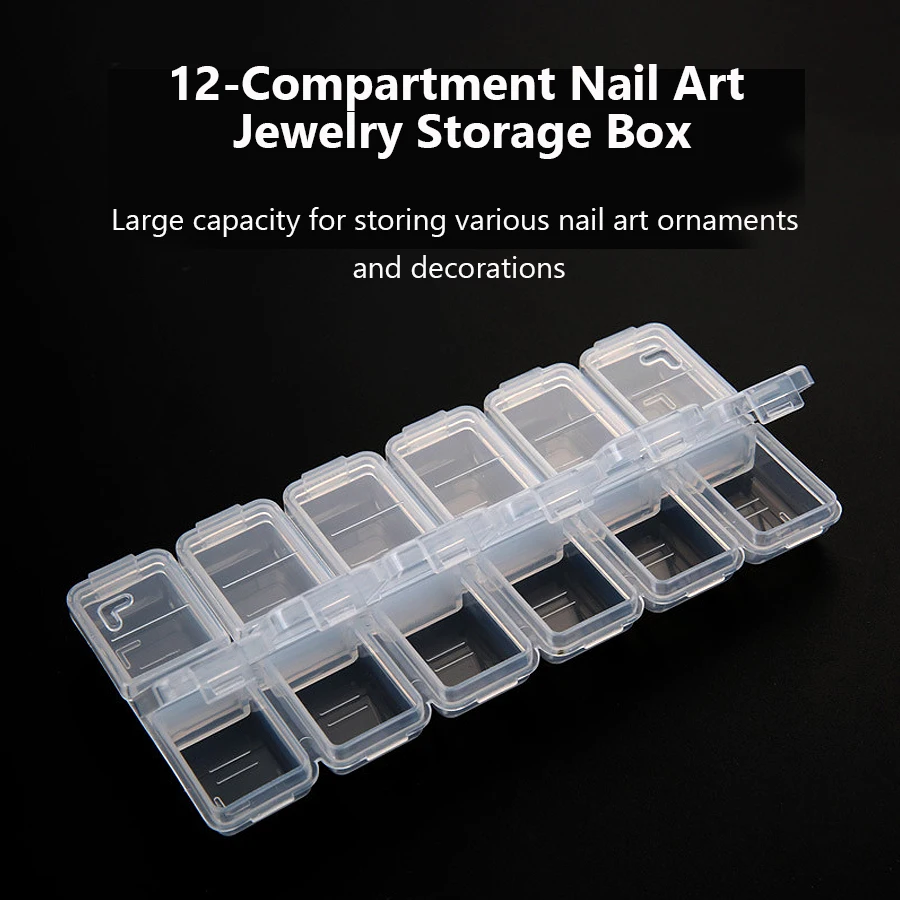 12 Compartments Plastic Rhines - огляд і ціна Nail Art Quirky