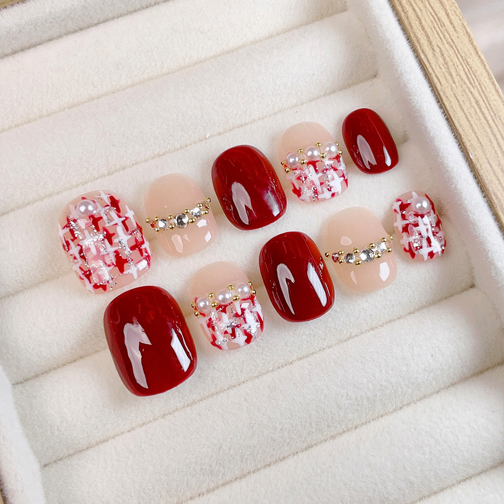 10pcs Short Square Round Handm - огляд і ціна Nail Art Quirky