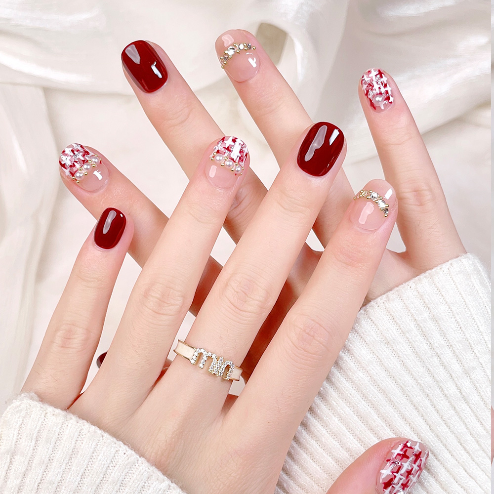 10pcs Short Square Round Handm - огляд і ціна Nail Art Quirky