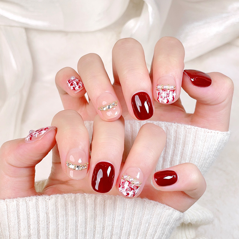 10pcs Short Square Round Handm - огляд і ціна Nail Art Quirky
